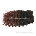 Black/brown T color, curly, 100g/pc hair weave